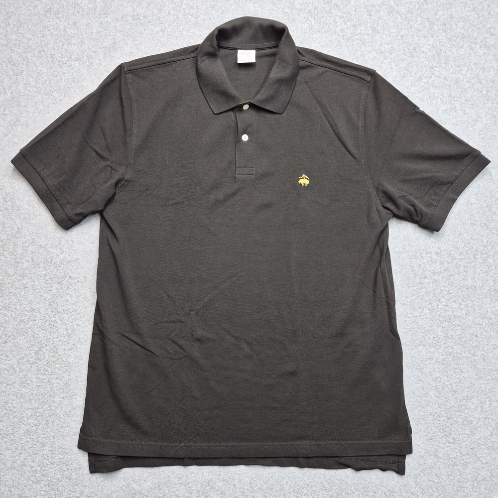 Brooks Brothers Polo Shirt Men's L Black Performance Original Fit Cotton
